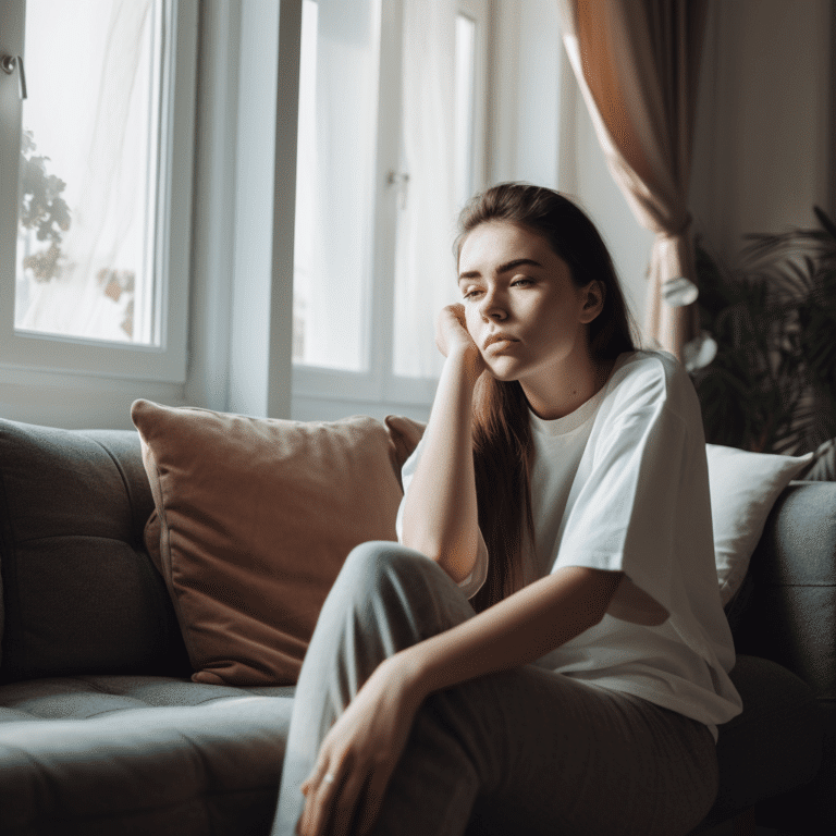 woman being bored out of her mind